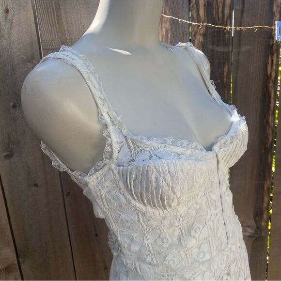 For Love And Lemons Nadine White Lace MIDI Dress size 4 - Picture 10 of 15